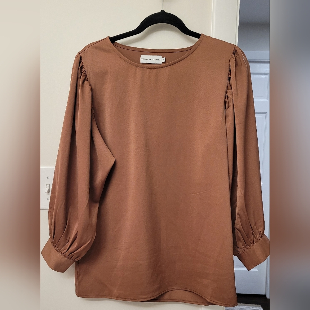 Satin Baloon Sleeved Top
